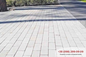 Белый Тротуарная плитка Кирпич без фаски Белая