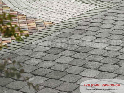 Тротуарная плитка Кирпич Антик 240х160, квадрат Антик 160х160фото 2