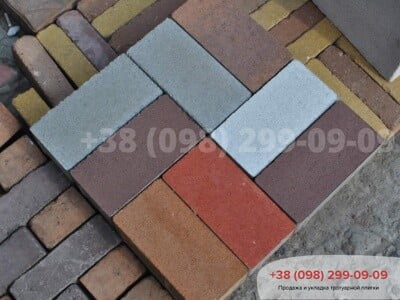 Тротуарная плитка Кирпич без фаски Коричневаяфото 4
