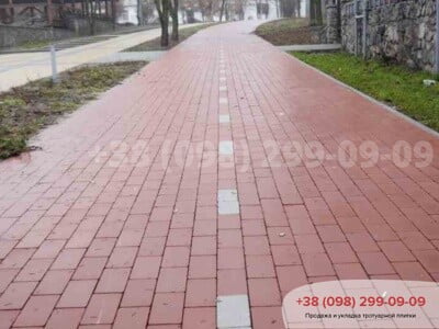 Тротуарна плитка Цегла без фаски Червонафото 3