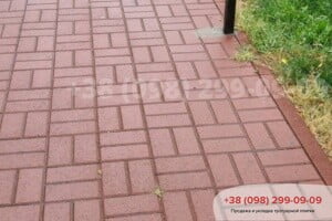 Червоний Тротуарна плитка Цегла Червона