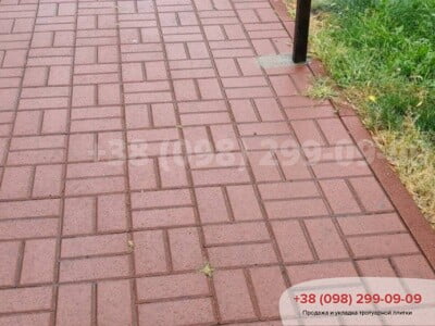 Тротуарна плитка Цегла Червонафото 1