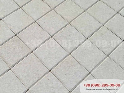 Плитка тротуарна Квадрат 200х200 білафото 12