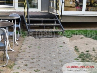 Тротуарна плитка Паркувальна сітка сірафото 7