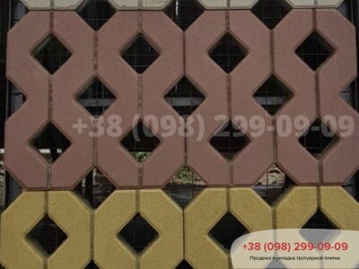 Тротуарна плитка Паркувальна сітка сірафото 8