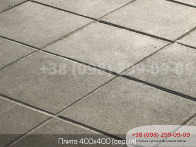 Тротуарна плитка Плита 400х400 сірафото 1