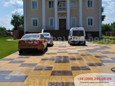 Тротуарная плитка Плита 400х400 Желтаяфото 7