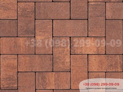 Брусчатка 200х100х60 без фаски гранатфото 1