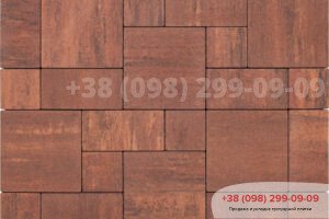 Тротуарная плитка Лайнстоун-30 Тротуарная плитка Лайнстоун-30 Гранат