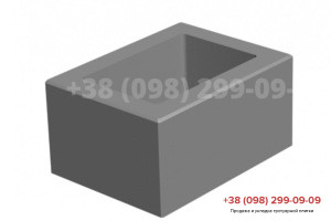 Блоки для огорожі Блок гладкий для столба (400х300х200)