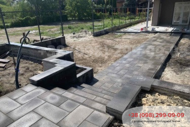 Ступени из тротуарной плиткифото 2